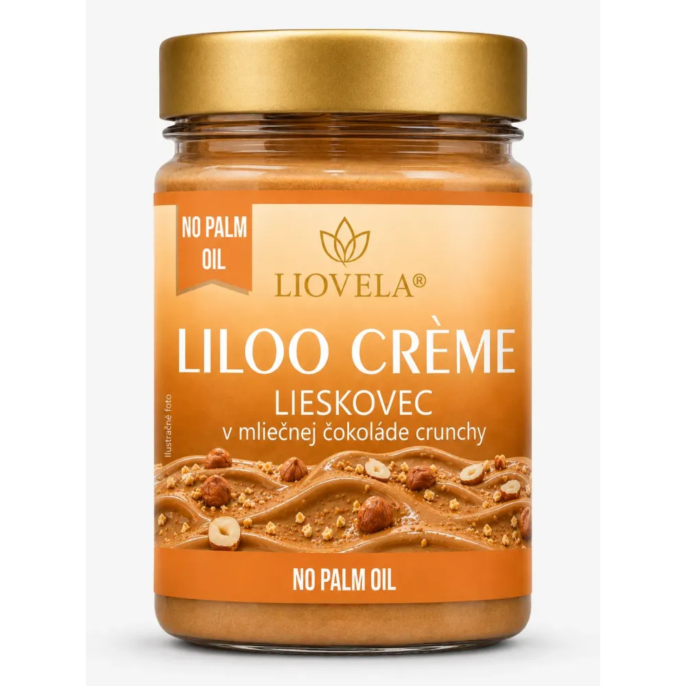 Liloo Crème Lískový Oříšek Mléčná Čokoláda Crunchy LIOVELA